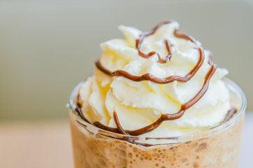 Mocha coffee frappe