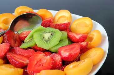 gesunde Kost Obstsalat als Nachtisch