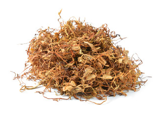 Tobacco leaves were dried, cut into small strips called line tob