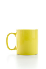 Color mug isolated on white