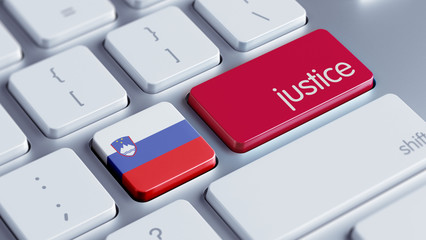 Fototapeta premium Slovenia Justice Concept.