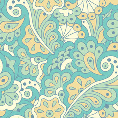 Seamless pattern with abstract flowers.