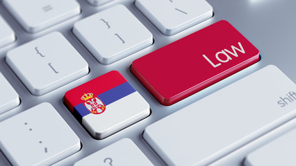 Fototapeta premium Serbia Law Concept