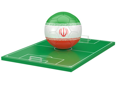 Ballon Iran sur terrain de football