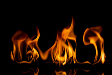 Grainy fire flames