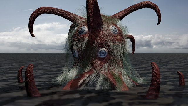 Fantasy seamonster animation