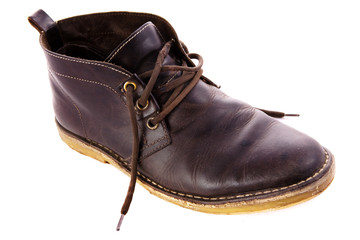 old fashioned brown boots