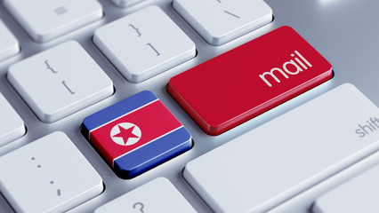 Fototapeta premium North Korea Mail Concept