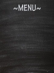 Empty menu board