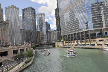 Obraz premium Chicago River, USA