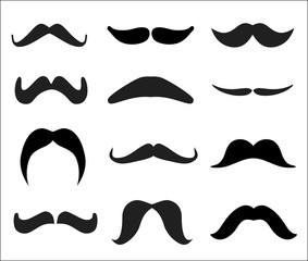 Vector set of mustaches