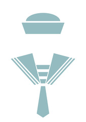 sailor symbol - abstract hat and uniform