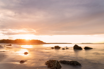 Ocean beach at sunrise