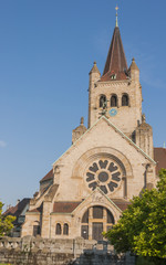 Fototapeta na wymiar Basel, Altstadt, Kirche, Pauluskirche, Sommer, Schweiz