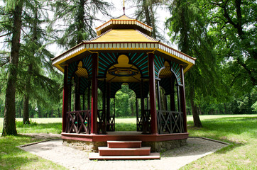 Chinese gazebo in the woods