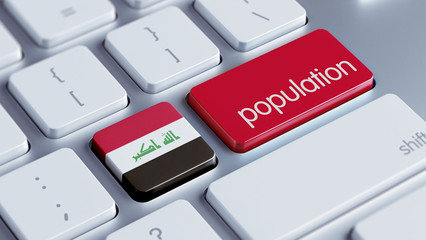 Fototapeta premium Iraq Population Concept.