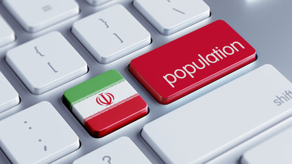 Fototapeta premium Iran Population Concept.