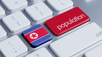Fototapeta premium North Korea Population Concept.