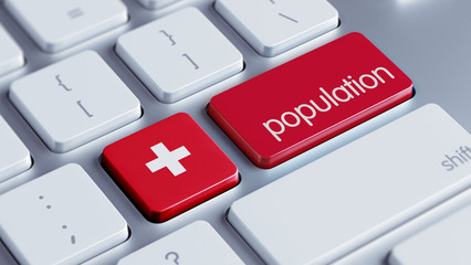 Fototapeta premium Switzerland Population Concept.