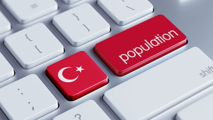 Fototapeta premium Turkey Population Concept.