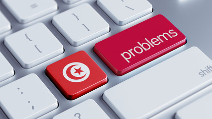 Fototapeta premium Tunisia Problems Concept