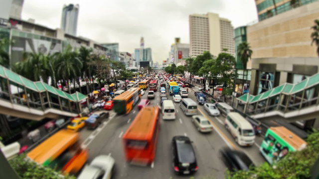 City Traffic Time Lapse Bangkok