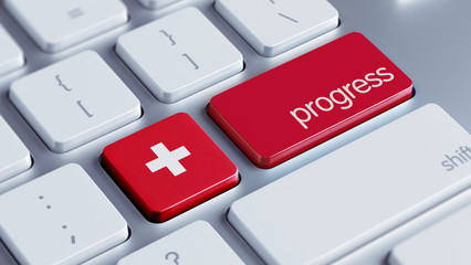 Fototapeta premium Switzerland Progress Concept