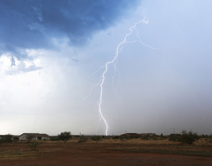 A Bolt of Lightning in a Rural Neighborhood