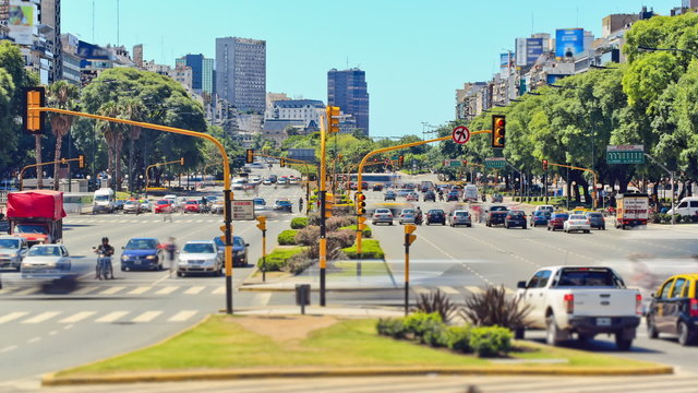 City Traffic Time Lapse Buenos Aires