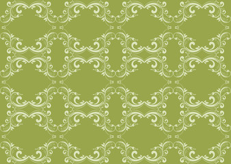 Damask seamless floral pattern. Vintage vector illustration.