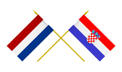 Flags, Croatia and Netherlands