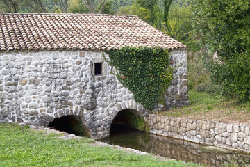 Old stone water mill