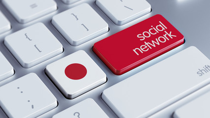 Fototapeta premium Japan Social Network Concept.