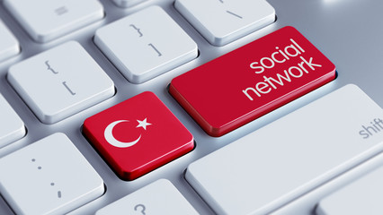 Fototapeta premium Turkey Social Network Concept.