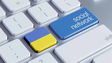Ukraine Social Network Concept.