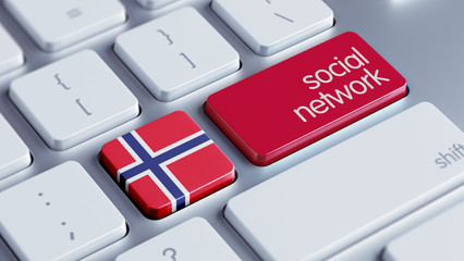 Norway Social Network Concept.