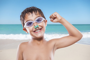 Fototapeta premium Boy on the beach