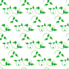 green leaves seamless background