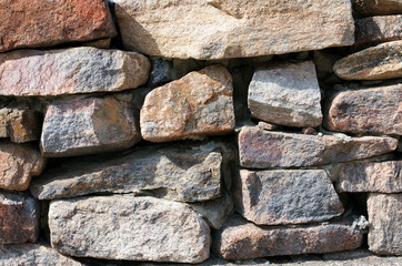 Colored stones and rocks, stacked. Close-up