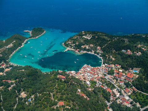 Aerial view of Paxos island