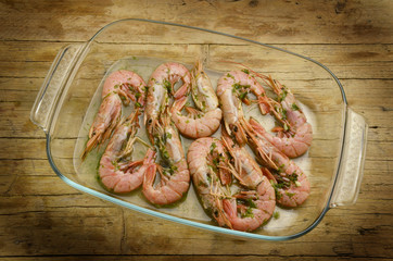 Camarão com limão Gamberi al limone Shrimp with lemon