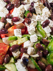 Fresh Greek salad at the restaurant