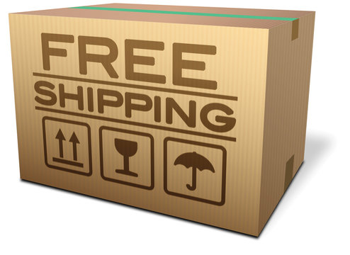 free shipping box vector