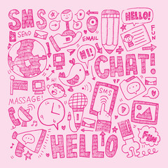 doodle communication background