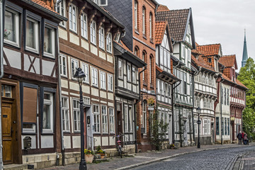 Fototapeta na wymiar Straße in Hildesheim
