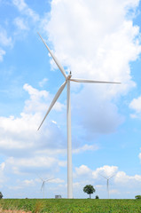 Fototapeta na wymiar Wind Turbine Generators