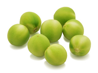 Pea Eggplants on white background