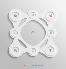 Minimal infographics template easily to be customized