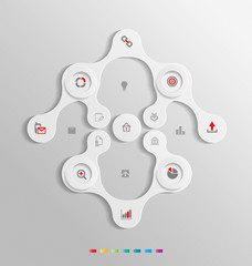 Minimal infographics template easily to be customized