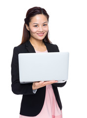 Businesswoman with laptop